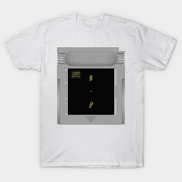 Black Up Game Cartridge T-Shirt by PopCarts